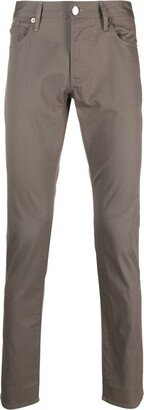 Slim-Cut Stretch-Cotton Trousers-AA