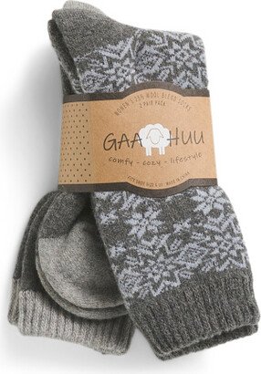 TJMAXX 2Pk Wool Blend Nordic Outdoor Socks For Women