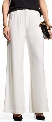 Stretch-Knit Wide-Leg Pants