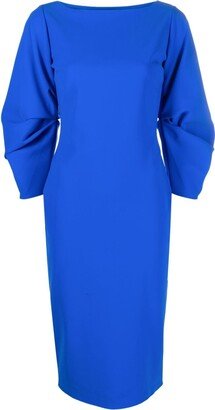 Carlyn balloon-sleeves midi dress