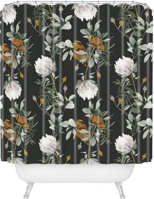 Iveta Abolina Helaine Night Shower Curtain Black