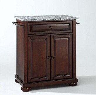 Alexandria Gray Granite Top Portable Kitchen Island/Cart