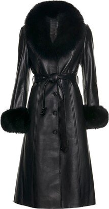 Wanan Touch Sac Coat in Leather Black