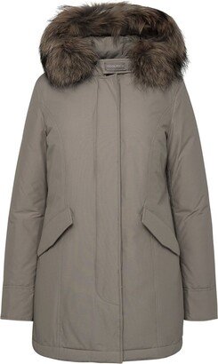 Fur-Trimmed Hooded Padded Coat-AA