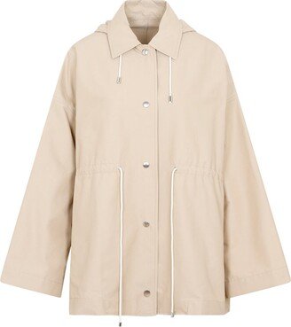 Collared Button-Up Trench Coat-AA