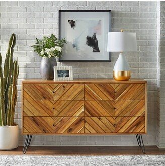 Alexandria 6 Drawer Dresser Oak - Lifestorey