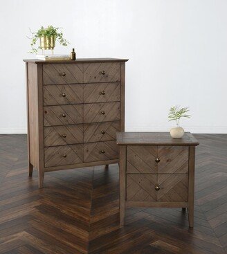 Carson Carrington Nesflaten Reclaimed Pine 5-drawer Dresser