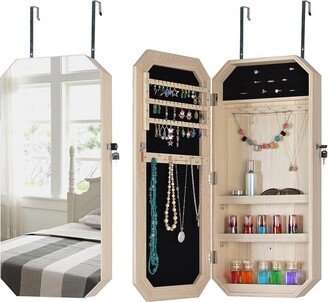 Simple Jewelry Storage Mirror Cabinet,Can Be Hung On The Door Or Wall