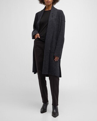 Petite Shawl-Collar Boiled Wool Coat