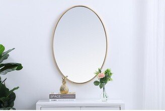 Carson Carrington Labbemala Metal Frame Oval Mirror