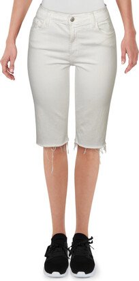 811 Womens Denim Mid-Rise Bermuda Shorts