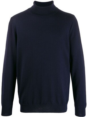 Ribbed Roll Neck Jumper-AC