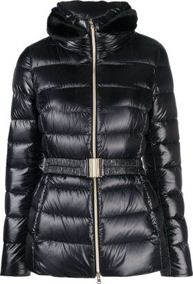 Claudia belted puffer jacket-AA