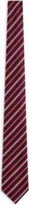 Diagonal Stripe-Pattern Silk Tie-AA