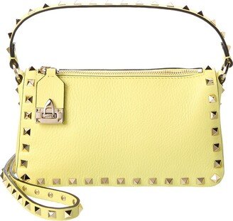 Rockstud Small Grainy Leather Crossbody-AE