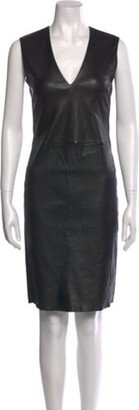 Leather Knee-Length Dress-AA