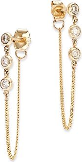 Diamond Chain Drop Earrings in 14K Yellow Gold, 0.25 ct. t.w. - 100% Exclusive