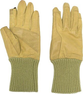 Ribbed Leather Gloves-AA