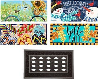 Flag Sassafras Doormat Four Seasons Set of 5