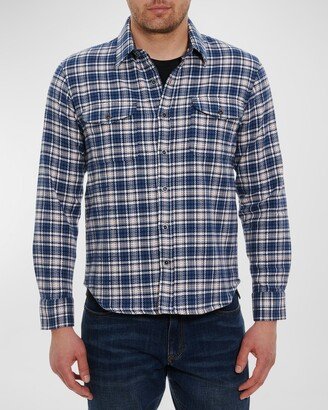 Men's Godas Brushed Cotton Plaid Sport Shirt