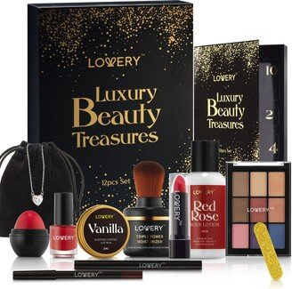 Lovery 12 Days Luxury Beauty Advent Calendar, 22-Pc. Makeup & Skincare Gift Set