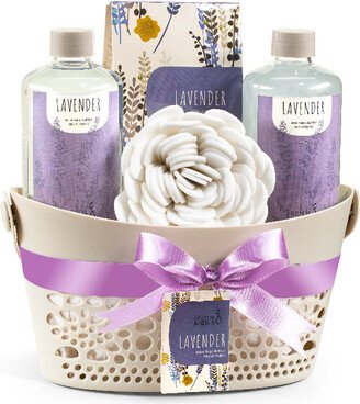 Freida and Joe Lavender Bath & Body Spa Gift Set Basket