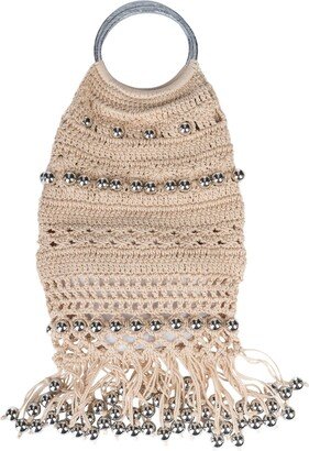 Beaded Crochet-knit Tote