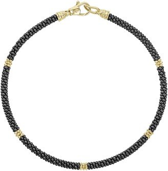 Gold & Black Caviar Rope Bracelet