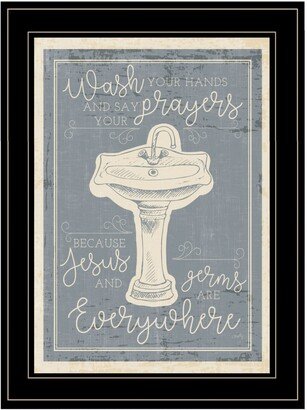 Wash Your Hands by Misty Michelle, Ready to hang Framed Print, Black Frame, 15 x 21