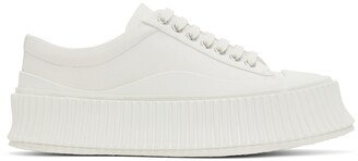 White Canvas Platform Sneakers