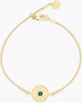 Rosa Compass Coin Birthstone Bracelet