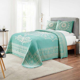 Cotton Blend Oversized Classic Medallion Bedspread Set