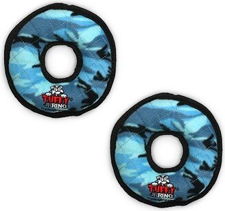 Tuffy Jr Ring Camo Blue, 2-Pack Dog Toys