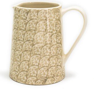 Chloe Beige Floral 2 Liter Accent Pitcher