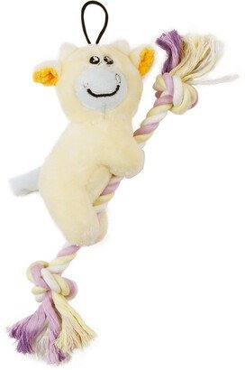 'Broom-Lick' Plush and Jute Rope Squeaking Newborn Cat and Dog Toy