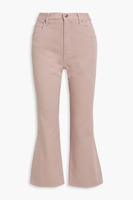 Cropped high-rise bootcut jeans