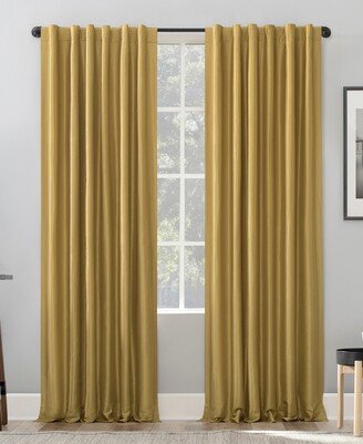 Evelina Faux Silk Thermal Blackout Curtain Panel, 50 x 95