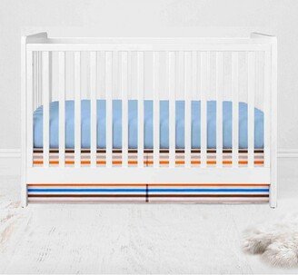 Mod Sports Blue Crib or Toddler Bed Skirt