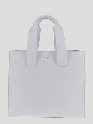 Quira Logo Printed Top Handle Bag
