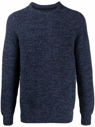 Ribbed-Knit Crewneck Jumper-AA