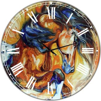 Designart Dance of the Wild One Oversized Cottage Wall Clock - 36 x 36