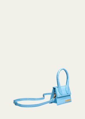 Le Chiquito Croc-Embossed Top-Handle Bag