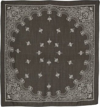 Judy bandana-print wool scarf