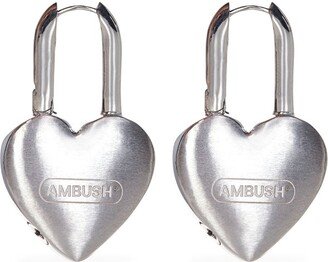 Heart Padlock Earrings