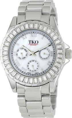 TKO ORLOGI Women's TK520-SL Capri Metal Silver Swarovski Crystal Watch