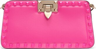 Rockstud Leather Clutch