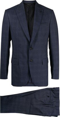 Check-Pattern Single-Breasted Suit