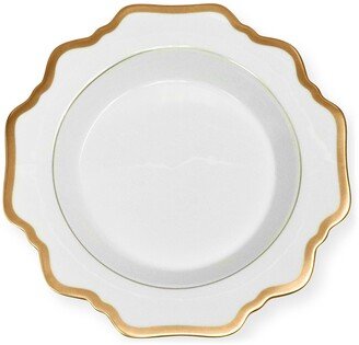 Antiqued White Soup Plate