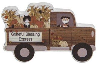 Grateful Blessing Express Chunky Wood Truck Sitter - 3.25 high by 5 wide by .75 deep