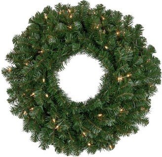 Northlight 30 Prelit Deluxe Windsor Pine Artificial Christmas Wreath - Clear Lights